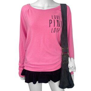 00s 2010s Victorias Secret PINK Logo Pullover Sz M